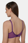 Intimacy Double Layered Non Wired 3/4th Coverage Lace Bra - Magic Purple — thumbnail 4